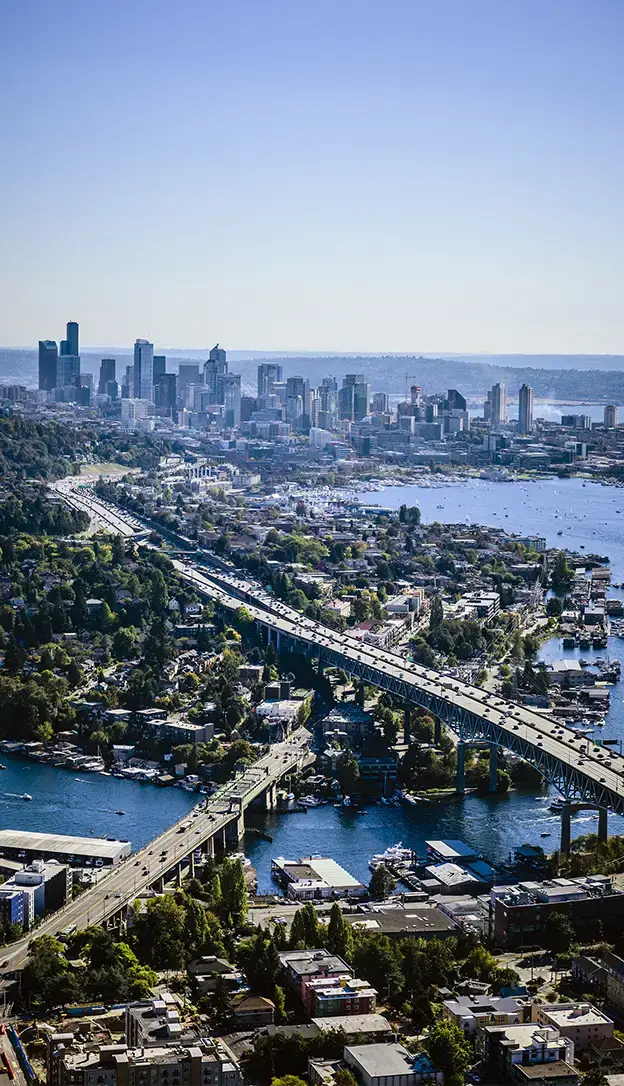 Skyline shot of Seattle, WA