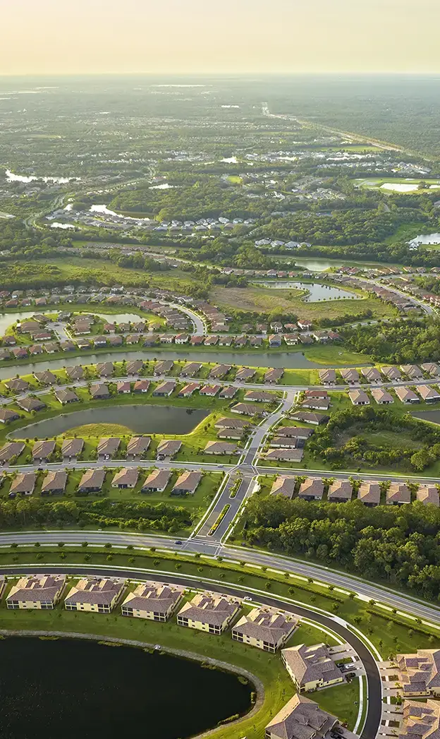 Aerial view of Kissimmee, FL
