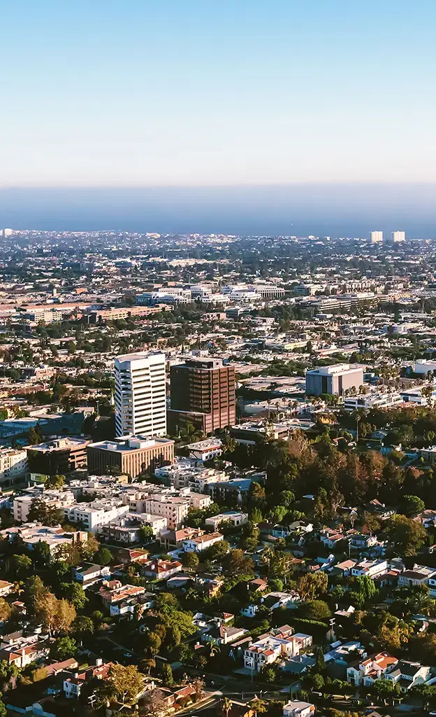 Aerial View Of Los Angeles, Ca